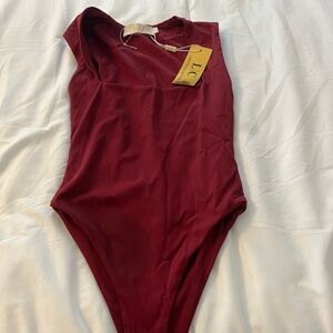 Burgundy bodysuit